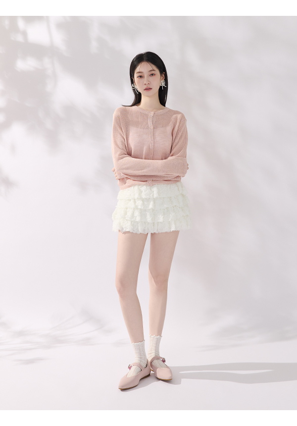 【3D零感雲織鞋】尖頭瑪莉珍鞋 裸膚粉