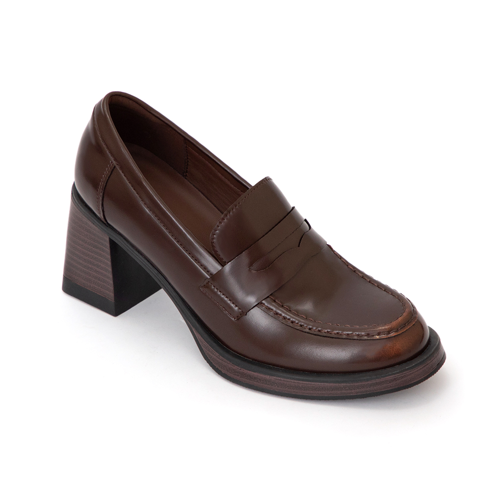 都會美型水台高跟樂福鞋 咖啡色