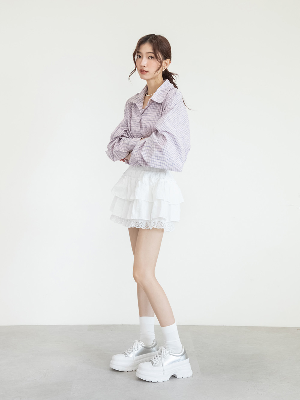 零重力輕運動厚底增高休閒鞋 銀色