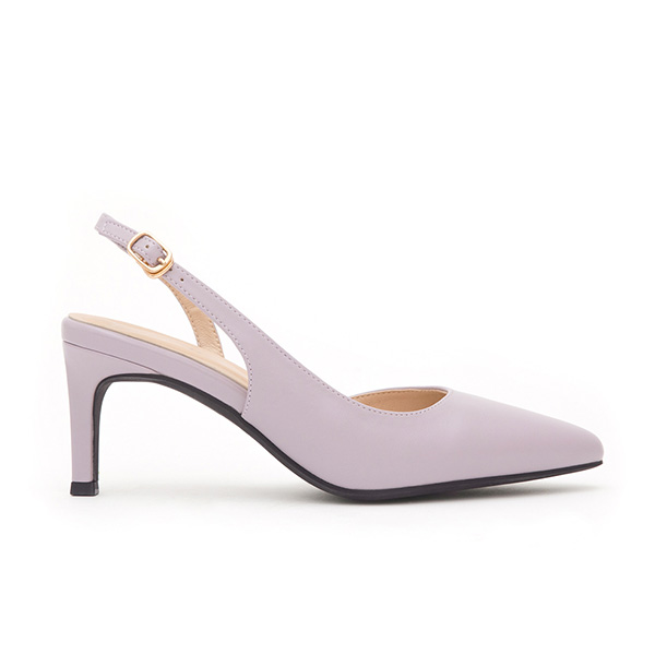 Elegant Pointed-Toe Slingback Heels Lavender