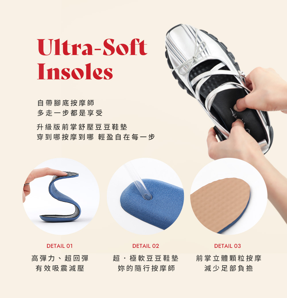 活力芭蕾．蝴蝶結交叉帶瑪莉珍運動鞋 香草米