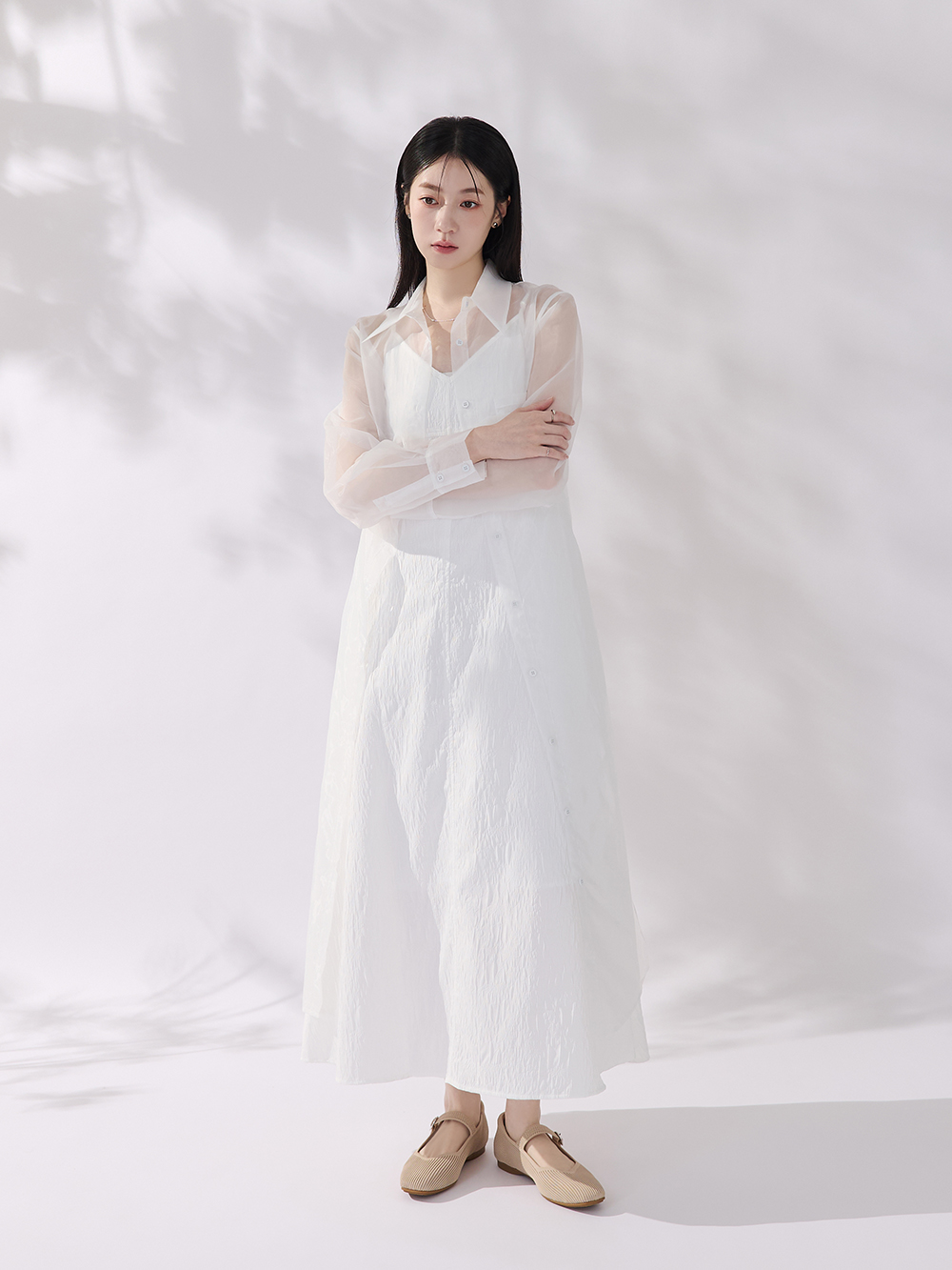 【3D零感雲織鞋】方頭瑪莉珍鞋 密茶杏