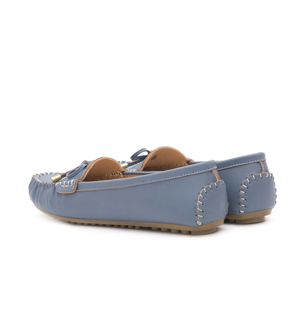 Soft MIT Bow Loafer Moccasins Blue