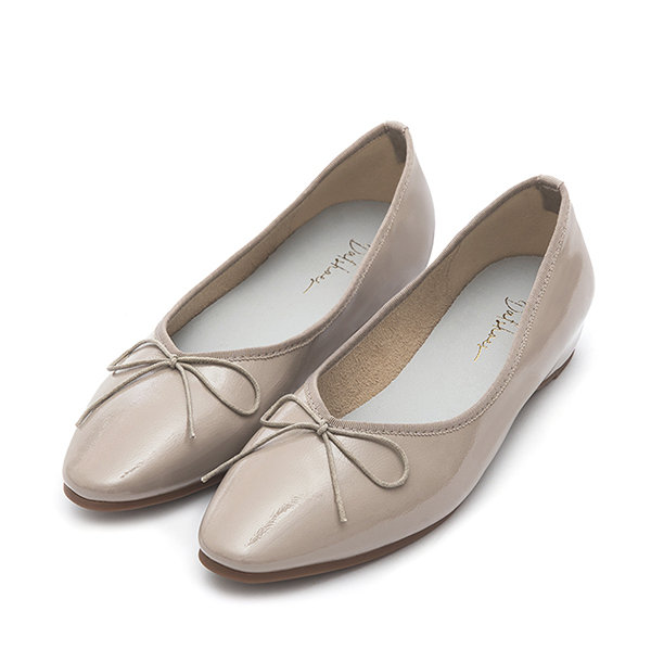 Classic Bow Ballet Flats Grey