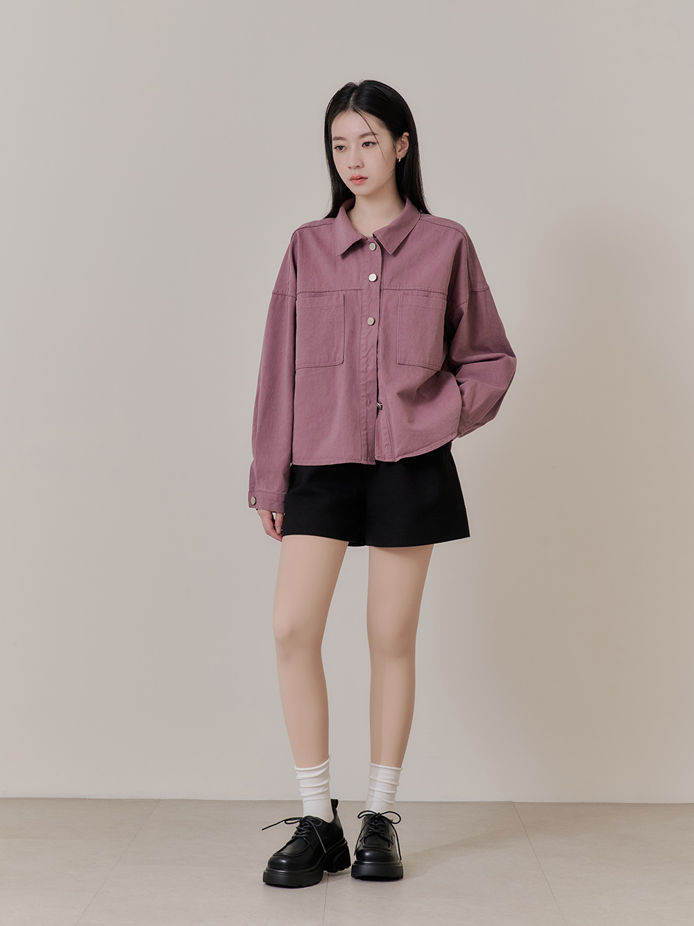 老錢假期輕量底綁帶德比鞋 黑