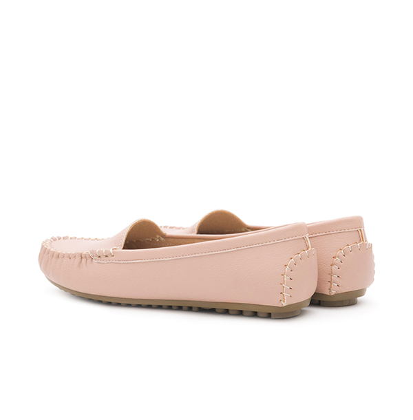 MIT Solid Moccasin Loafers Nude pink