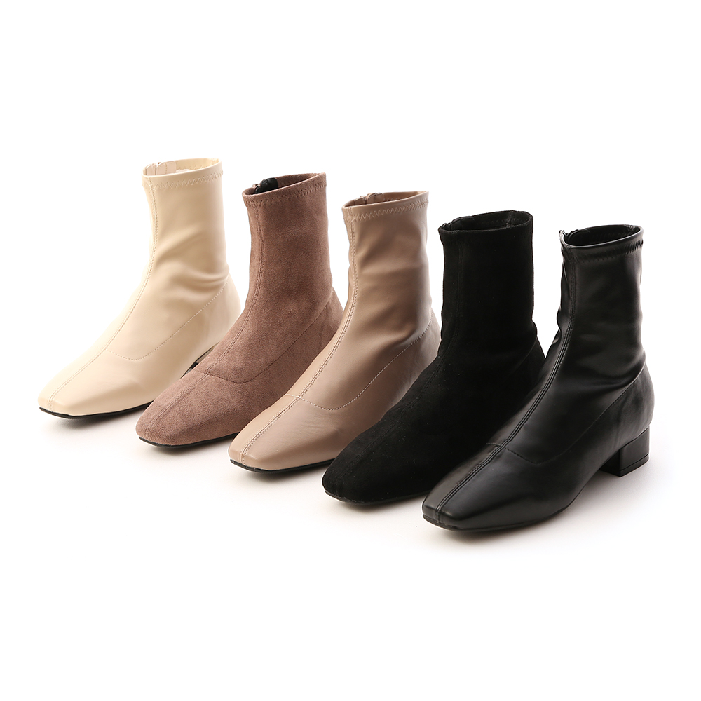 low heel sock bootie