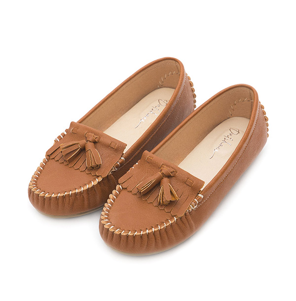 MIT Comfort Moccasin Loafers Brown