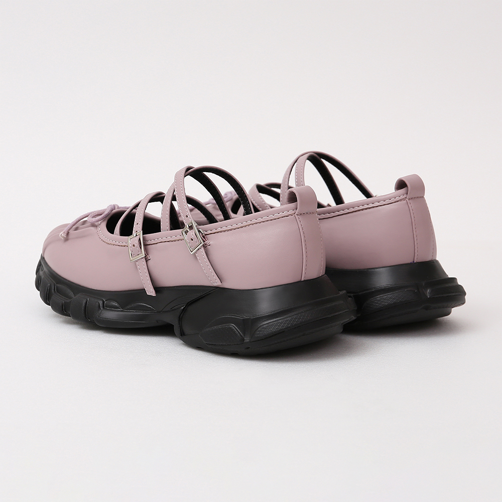 Bowtie Cross-Straps Mary Jane Sneakers Lavender