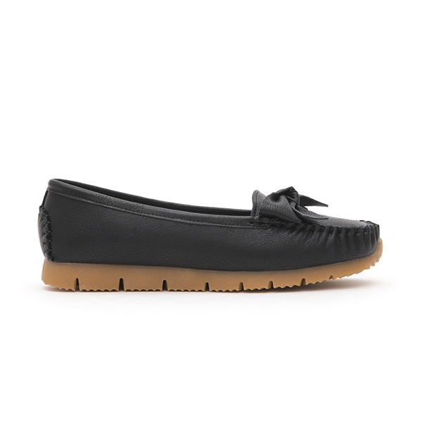 MIT Bow Platform Moccasins Black