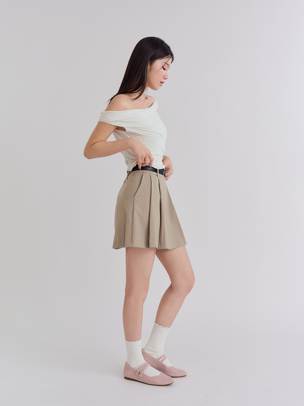 【3D零感雲織鞋】雙帶方頭瑪莉珍鞋 裸膚粉