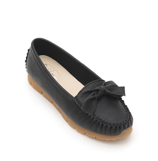 MIT Bow Platform Moccasins Black