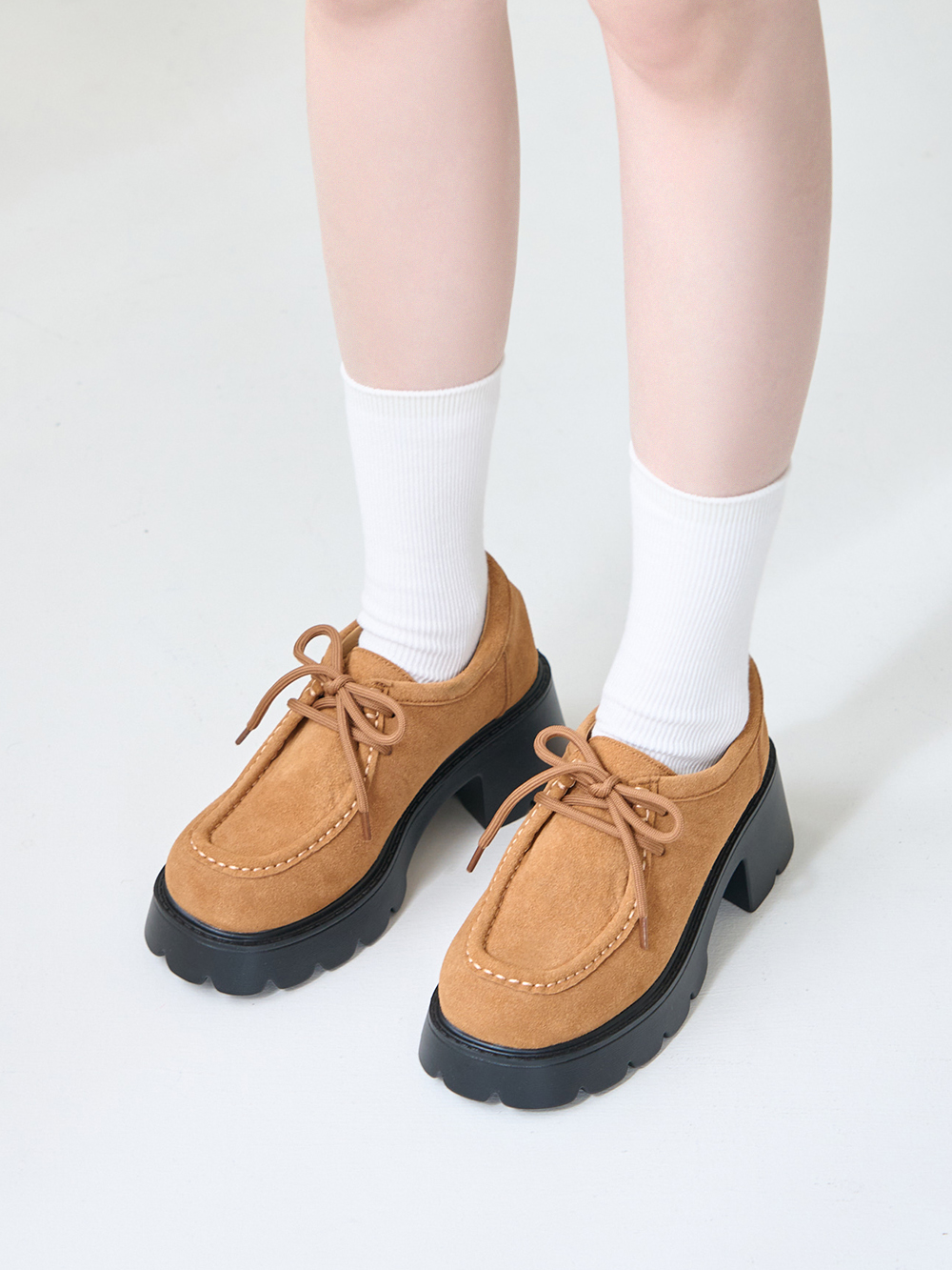 時光印記厚底輕量袋鼠鞋 駝色