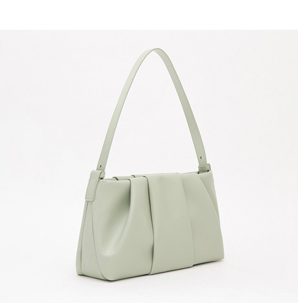 Cloud Ruched Shoulder Bag Green