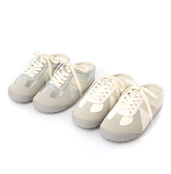 Easy Wear Casual Backless Sneakers Silver