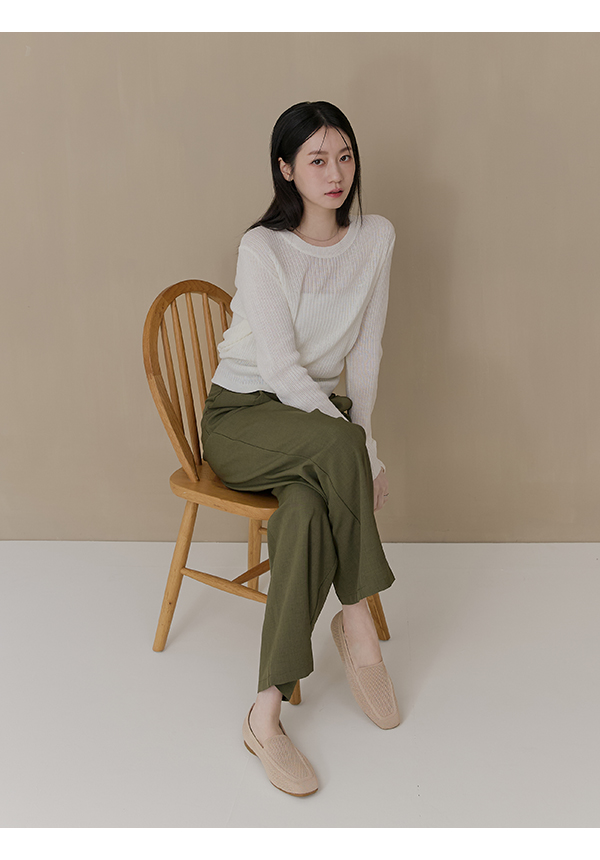 【3D零感雲織鞋】素面方頭樂福鞋 密茶杏