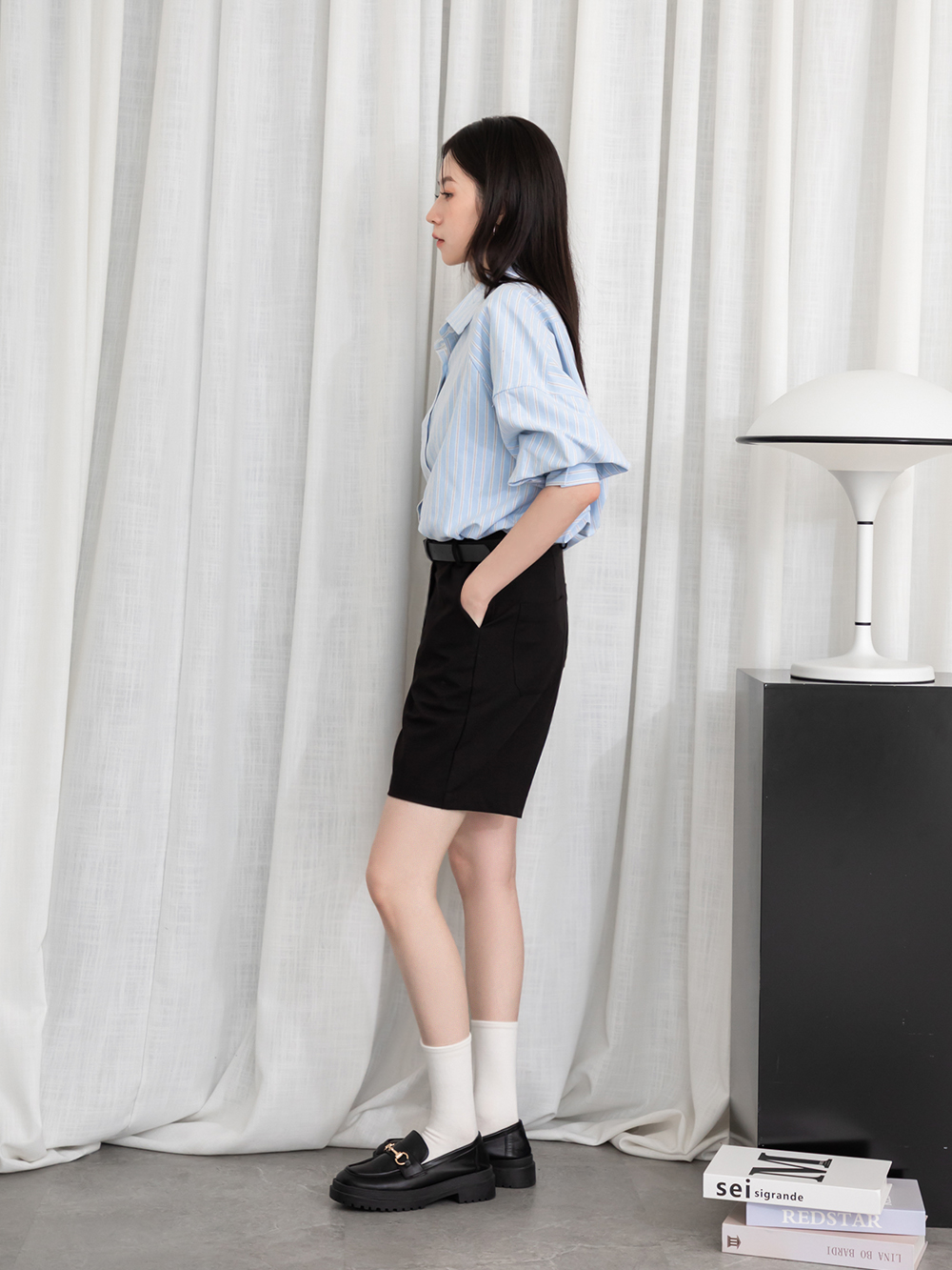 復刻經典.鬆糕底馬銜釦樂福鞋 時尚黑