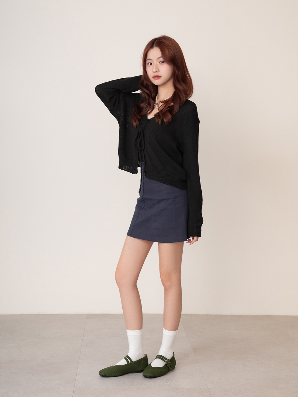 【3D零感雲織鞋】雙帶方頭瑪莉珍鞋 橄欖綠