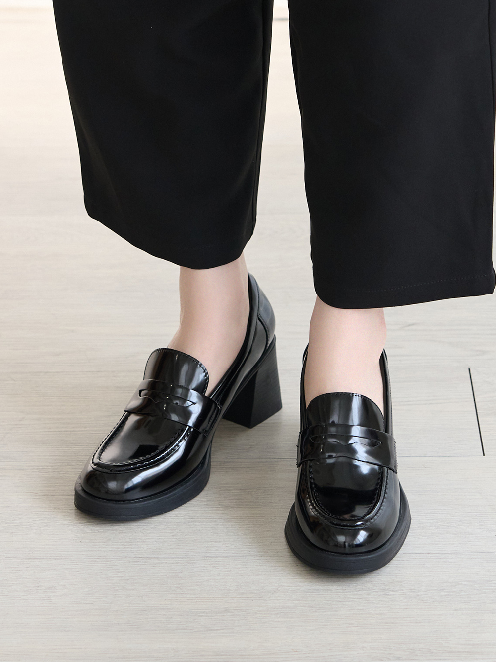 都會美型水台高跟樂福鞋 黑色