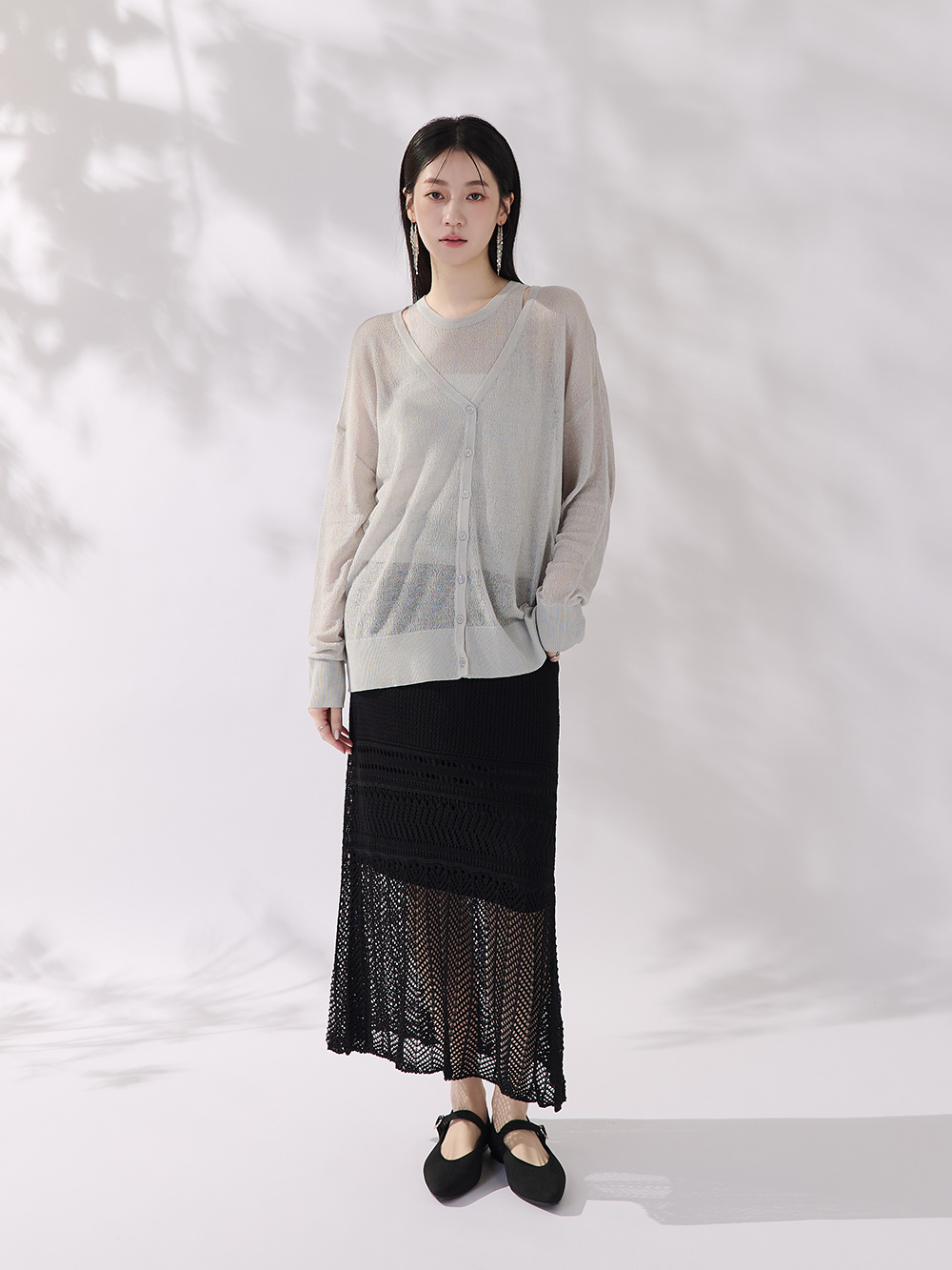 【3D零感雲織鞋】尖頭瑪莉珍鞋 午夜黑