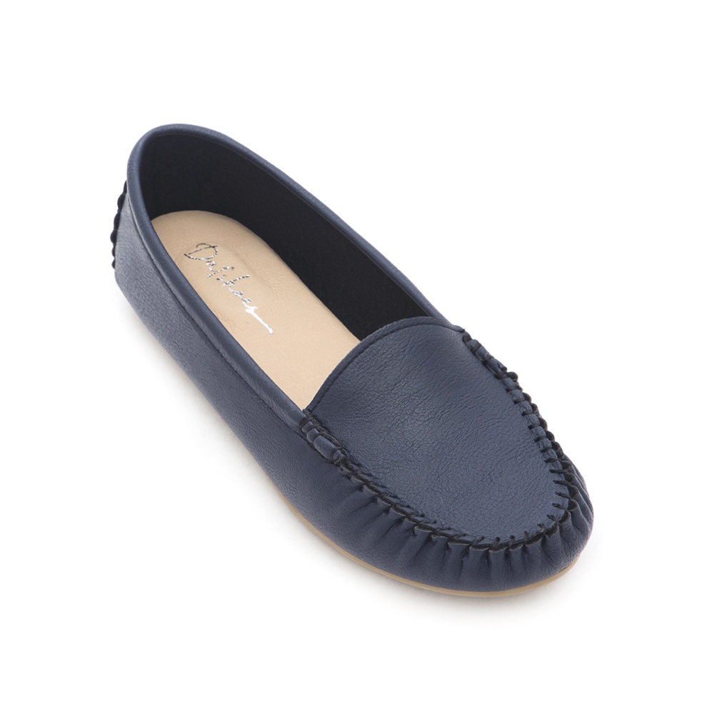 MIT Solid Moccasin Loafers Blue