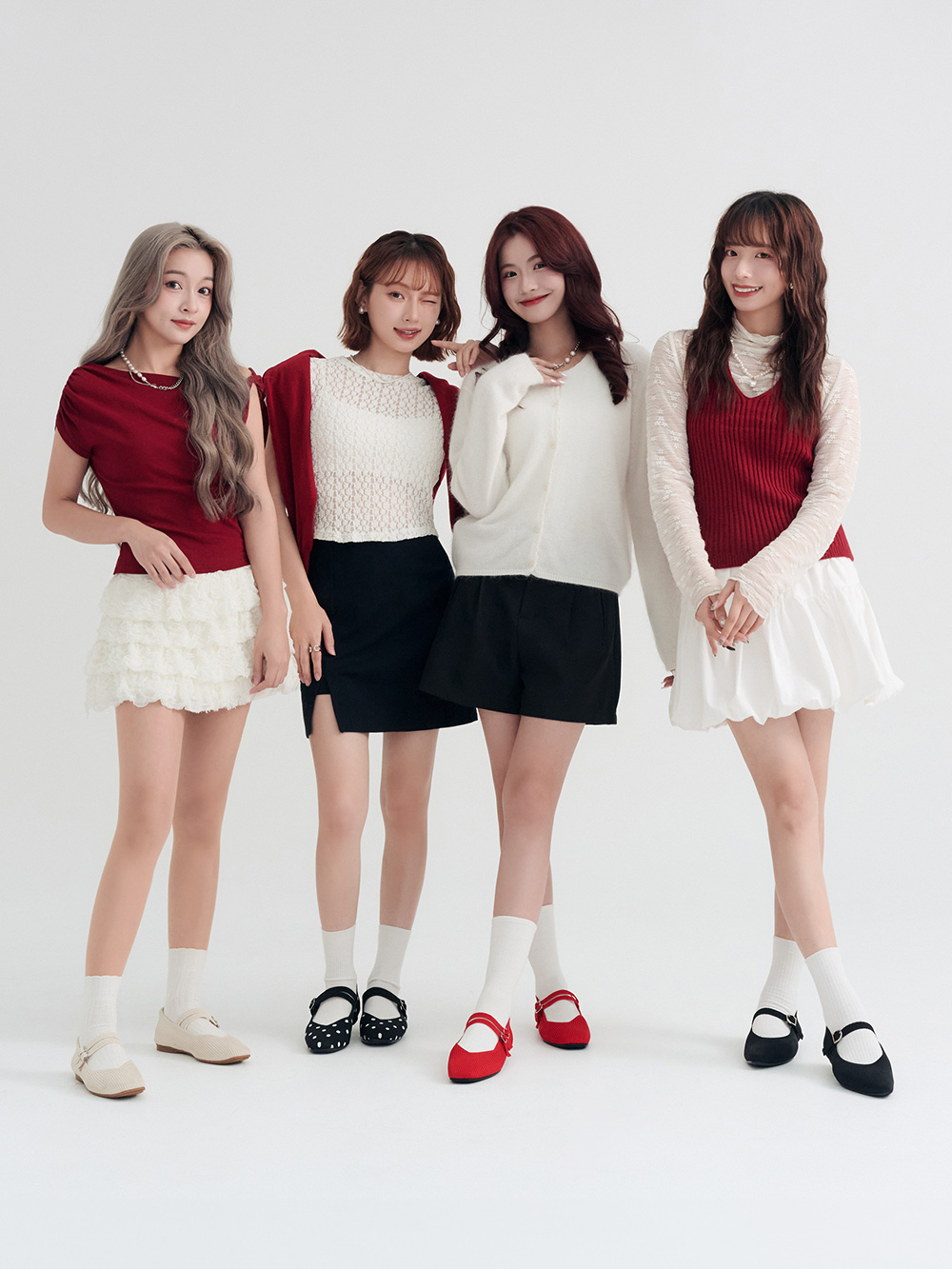 【3D零感雲織鞋】尖頭瑪莉珍鞋 象牙灰