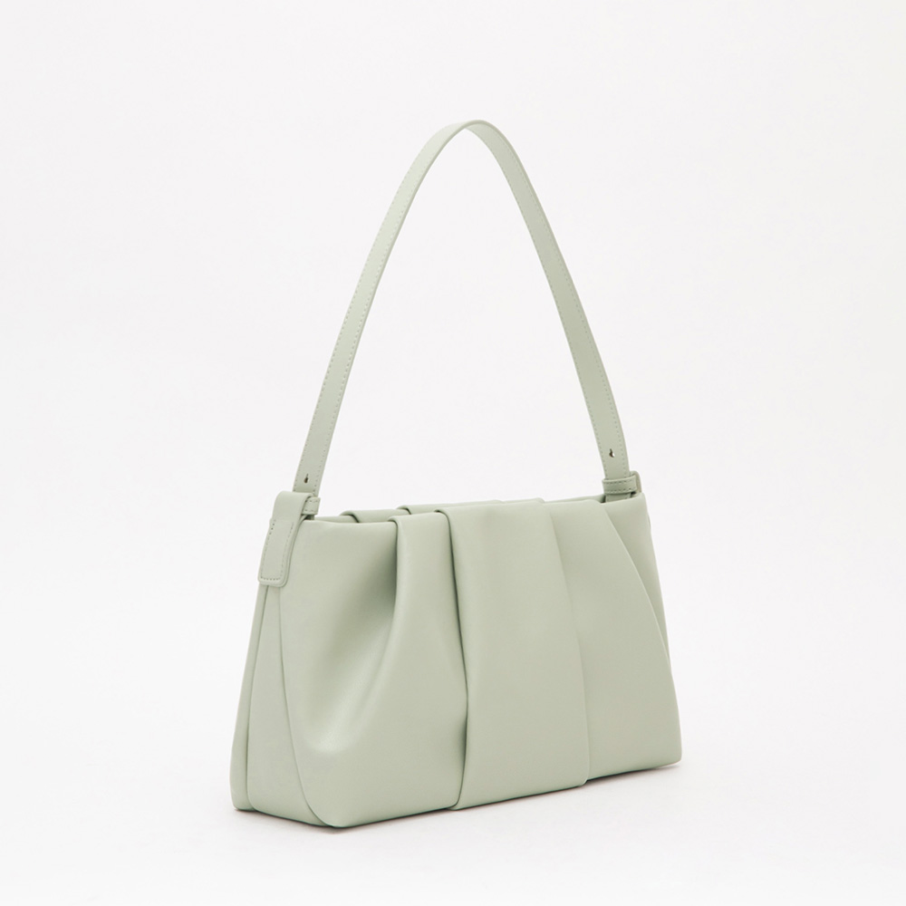 Cloud Ruched Shoulder Bag Green