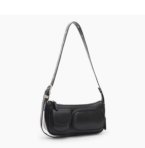 Multi-Pocket Crossbody Bag Black