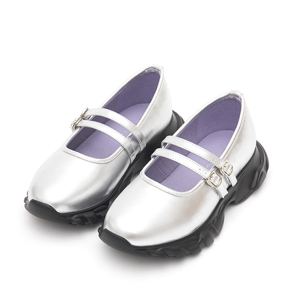 Mary Jane Functional Ballet Flats Silver