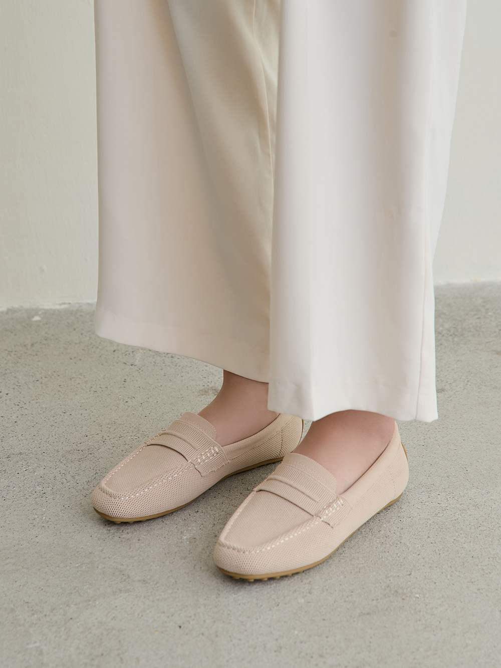 【3D零感雲織鞋】通勤款樂福豆豆鞋 密茶杏