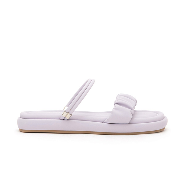 Comfy Ruched Two-Way Sandals Lavender