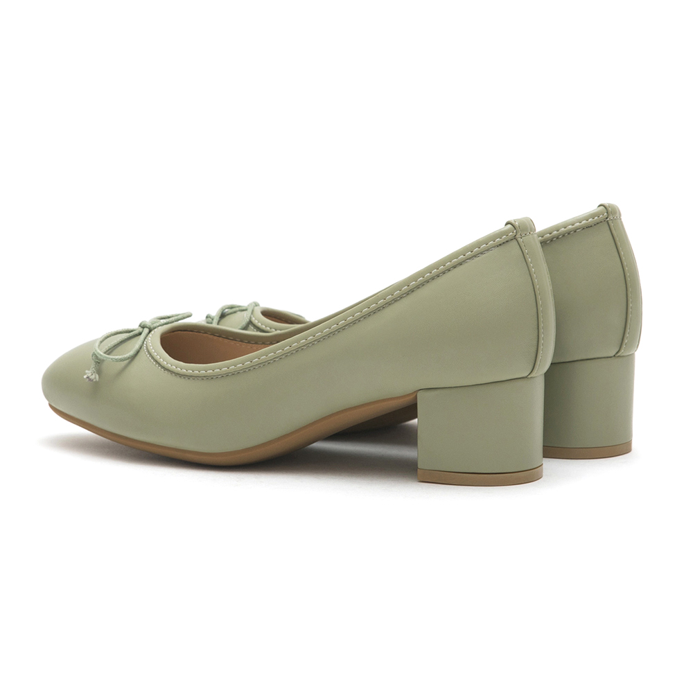 4D氣墊中跟芭蕾娃娃鞋 鼠尾草綠