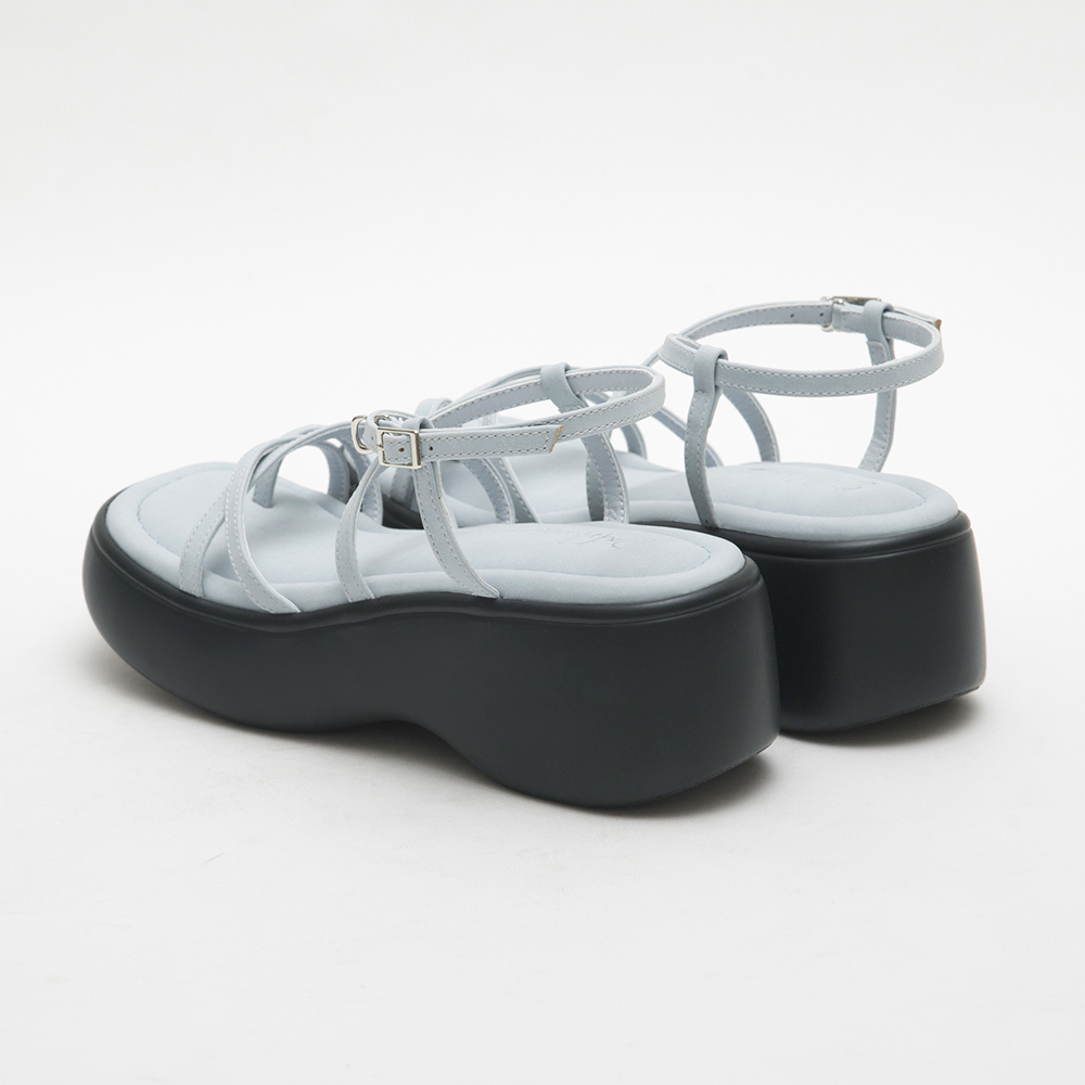 Strappy Lightweight Platform Sandals Serenity Blue