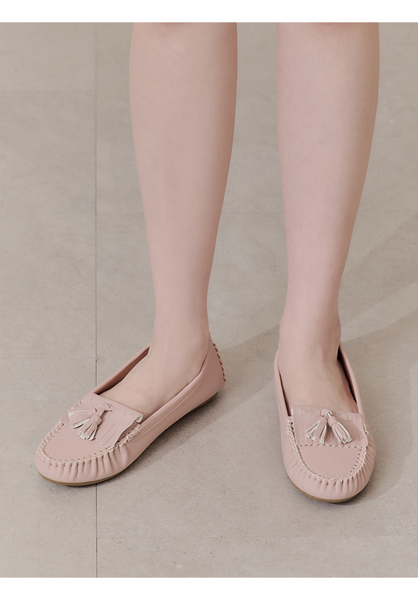 MIT Comfort Moccasin Loafers Nude pink