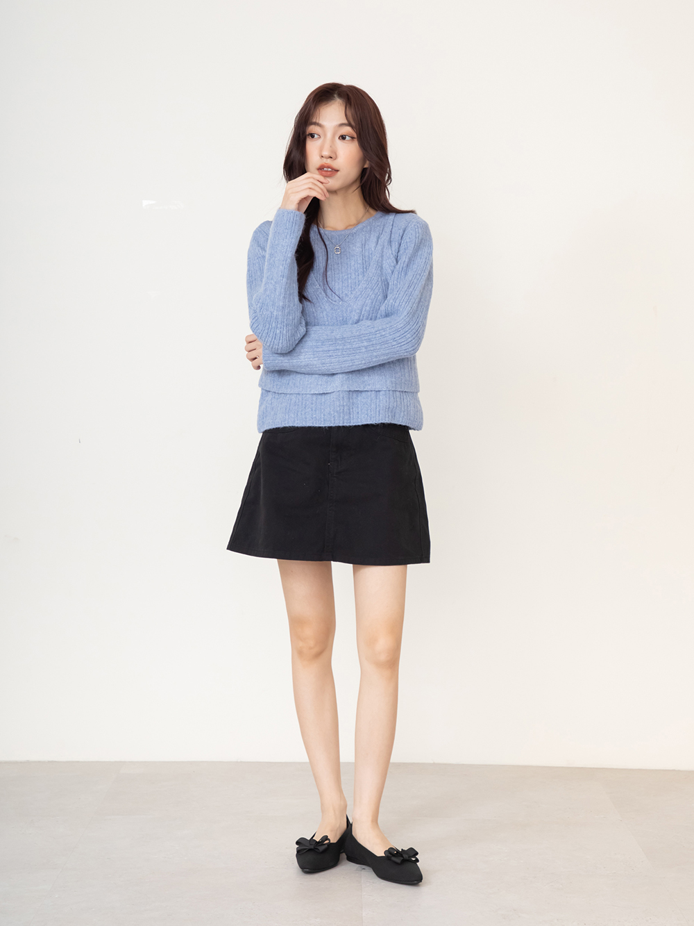 蝴蝶結活動夾 皇家藍