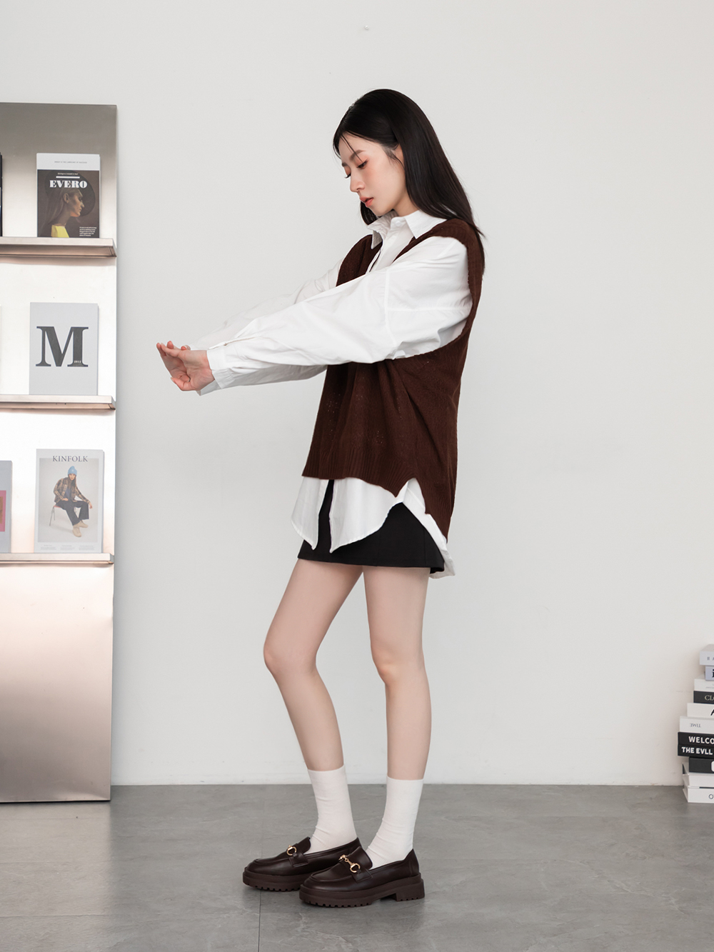 復刻經典.鬆糕底馬銜釦樂福鞋 復古咖