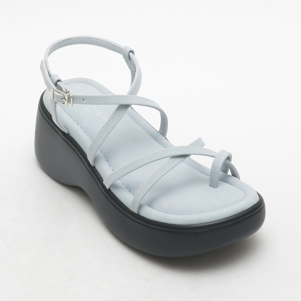 Strappy Lightweight Platform Sandals Serenity Blue