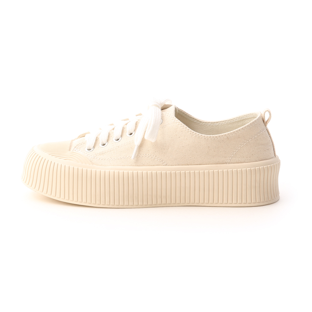 Thick Sole Canvas Sneakers Vanilla