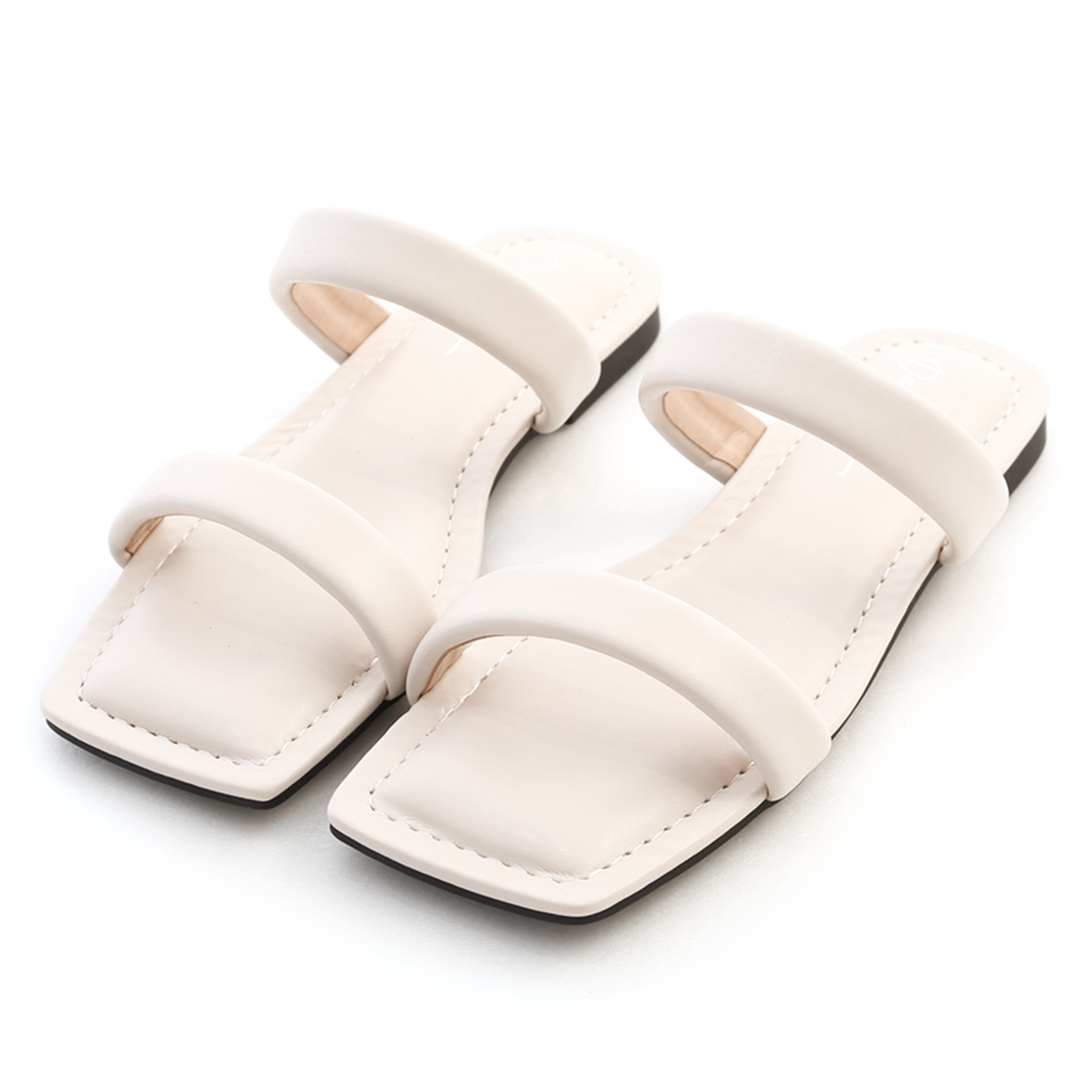 Puffy Cushioned Comfort Sandals Vanilla
