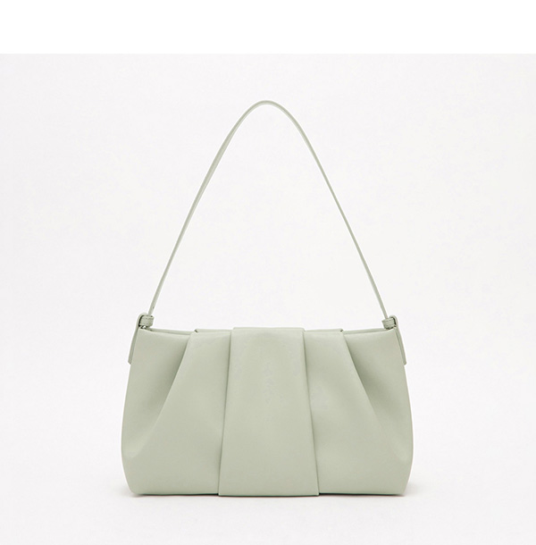 Cloud Ruched Shoulder Bag Green