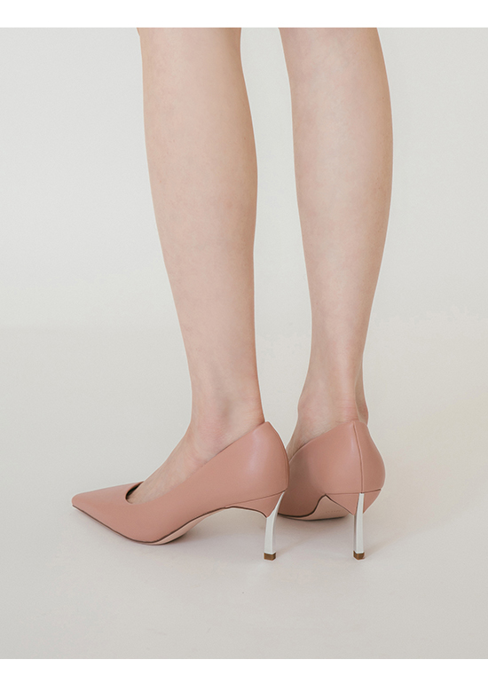 Plain Pointed Toe 6cm High-Heels Pink