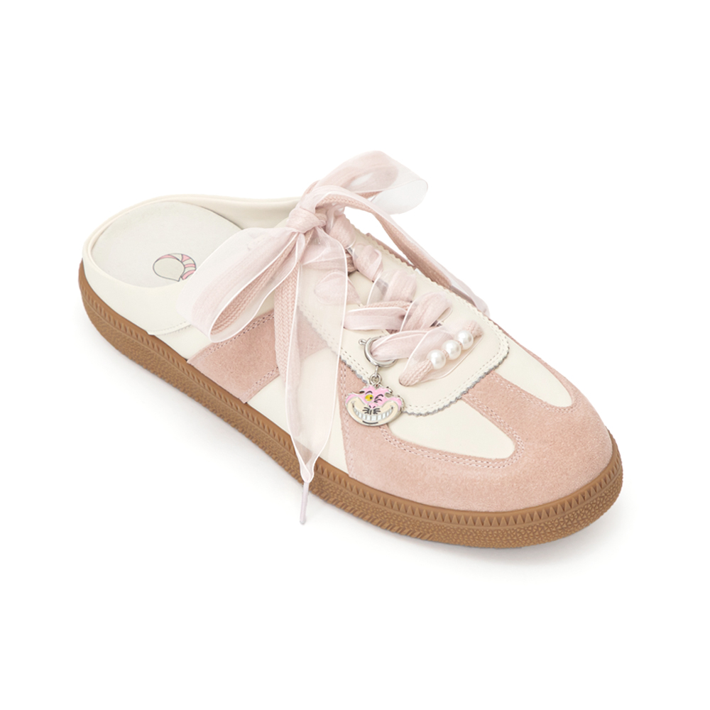 【Disney】妙妙貓真皮德訓穆勒鞋 草莓粉