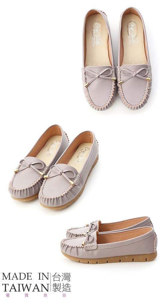 MIT Tie Detail Moccasins Lavender