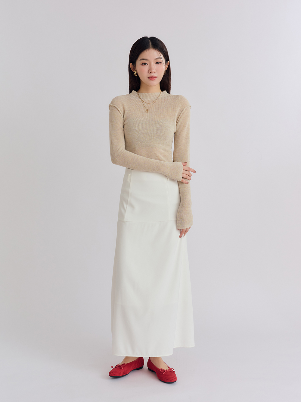 【3D零感雲織鞋】蝴蝶結圓頭芭蕾娃娃鞋 熱戀紅