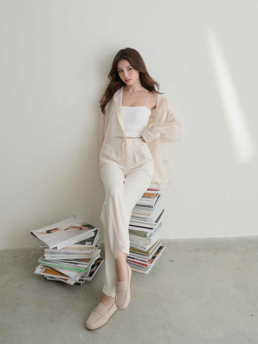 【3D零感雲織鞋】通勤款樂福豆豆鞋 密茶杏