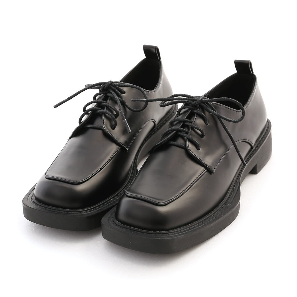 Vintage Platform Oxford Shoes Black