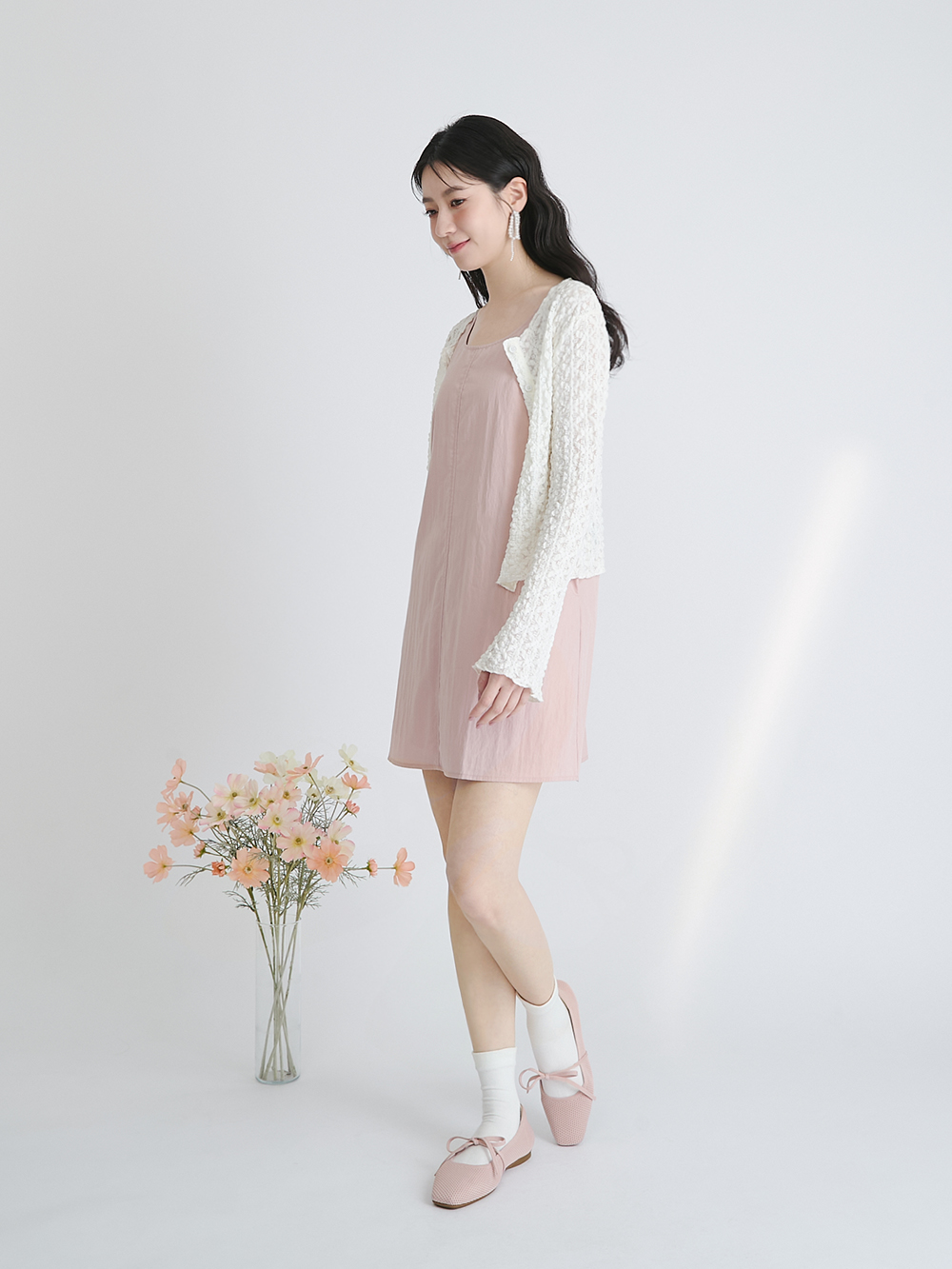 【3D零感雲織鞋】綁帶方頭瑪莉珍鞋 裸膚粉