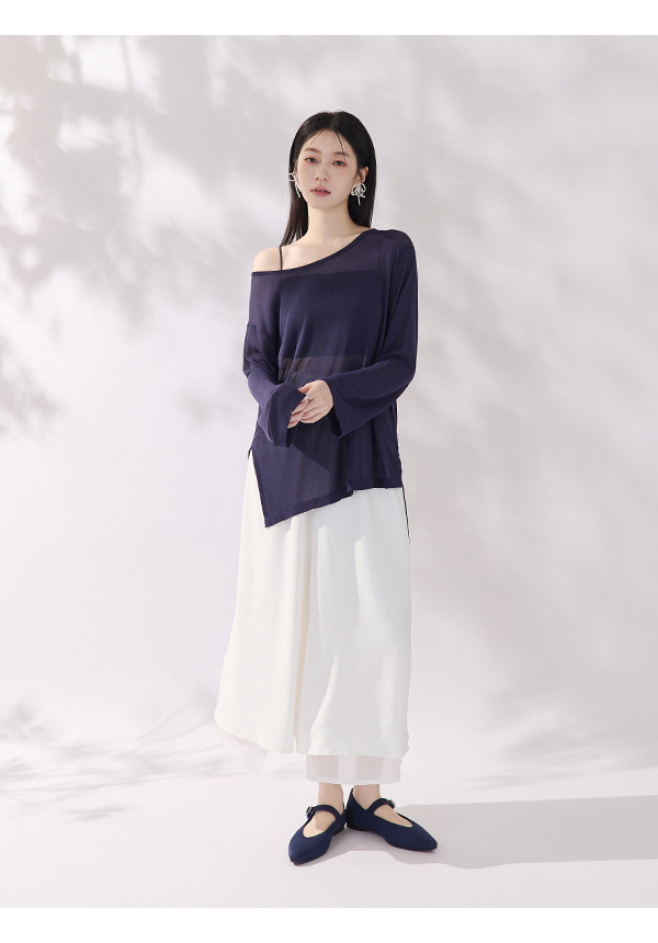 【3D零感雲織鞋】尖頭瑪莉珍鞋 皇家藍