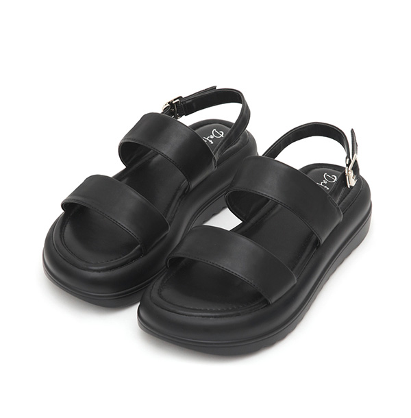 Lightweight One-Strap Sandals Black