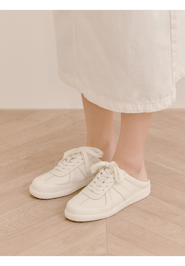 懶人福音軟Q彈德訓穆勒鞋 全白